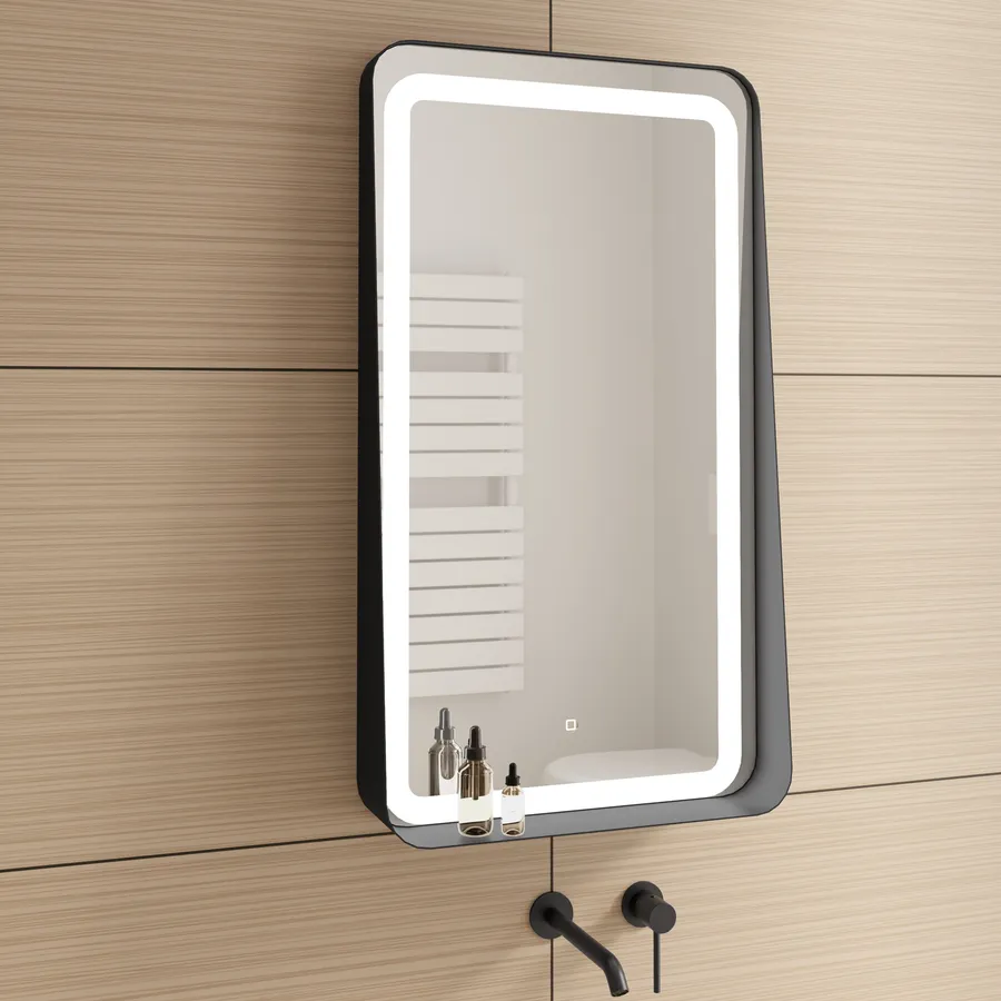 Specchio LED Asimmetrico Retroilluminato Per Bagno Moderno