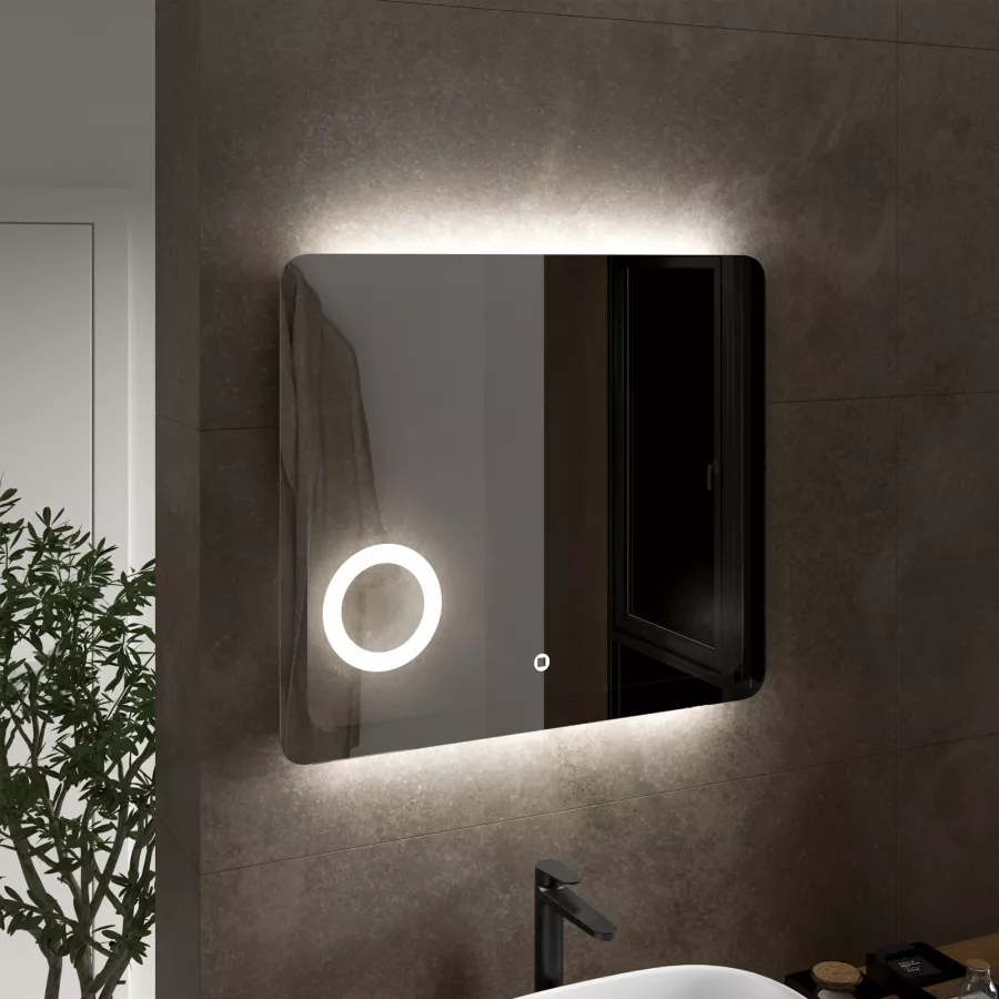 Applique LED 45 cm per specchio da bagno luce bianca fredda cromato