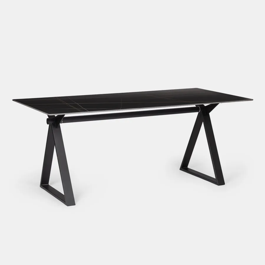Vaso decorativo in metallo alluminio nero 36 cm Narbada