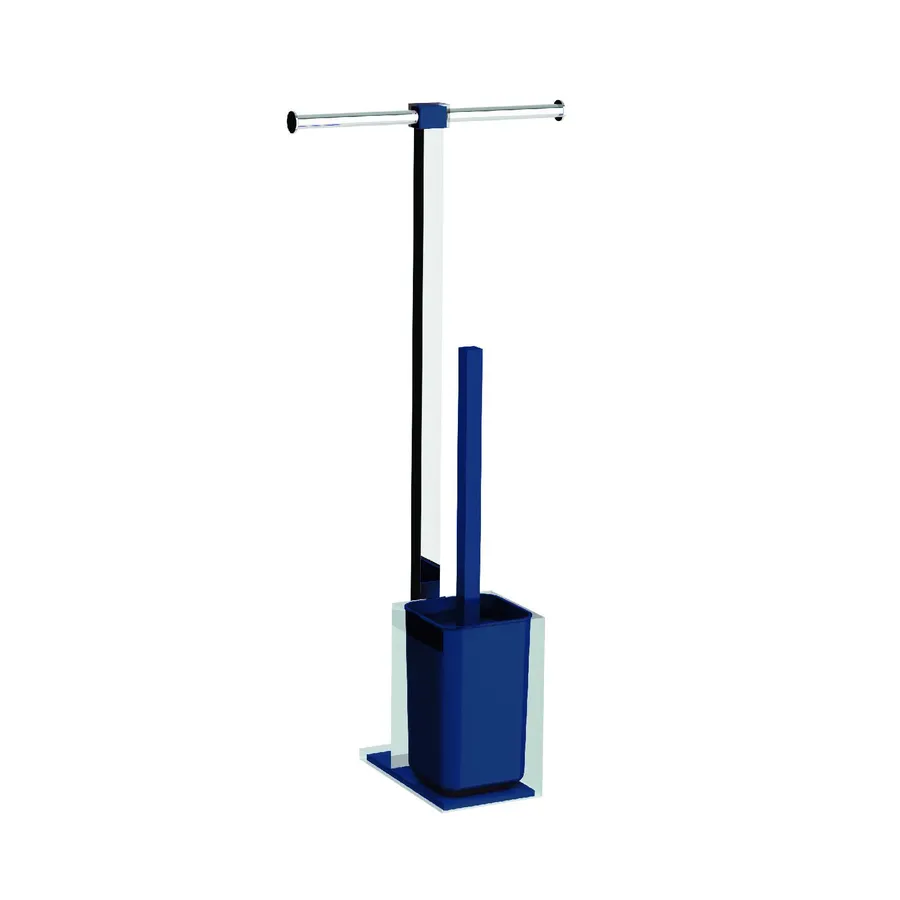 GEDY Colonna Attrezzata con Portarotolo e Portascopino WC 25,7x16x58,8 cm colore Bianco - TA32
