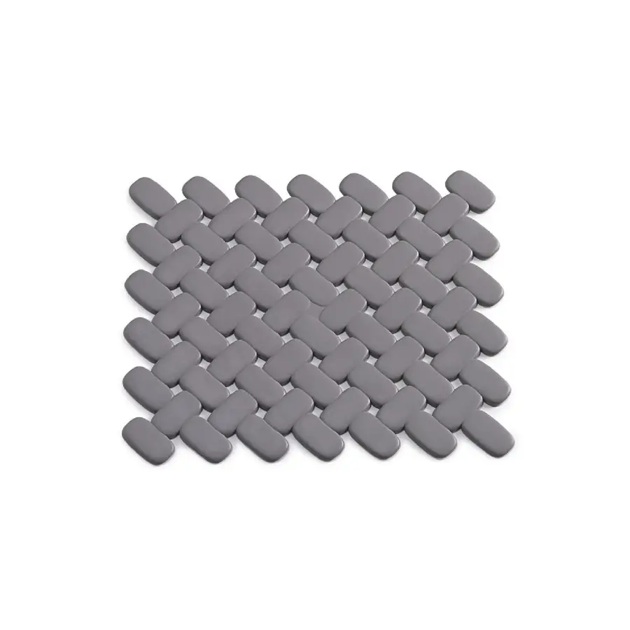 Tappetino antiscivolo per lavello 26x26 cm in pvc grigio - Bricks