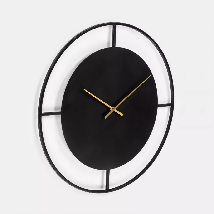 Orologio Mondaine da parete in alluminio nero, 25 cm