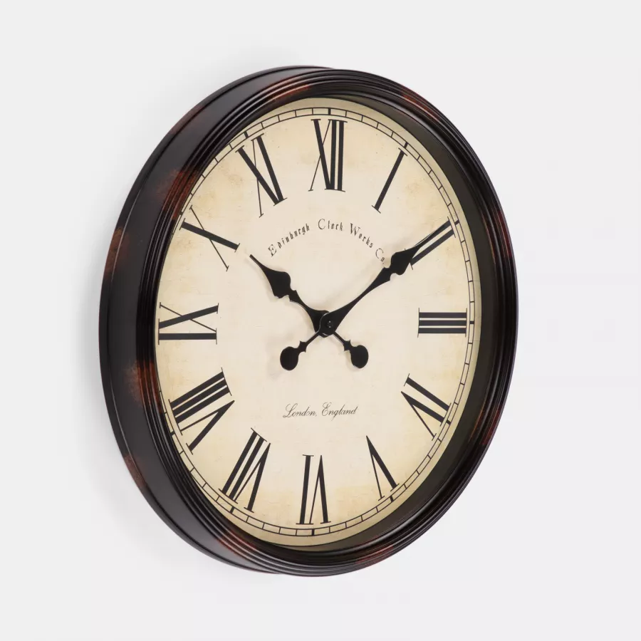 Orologio stile vintage da parete rotondo 50 cm nero