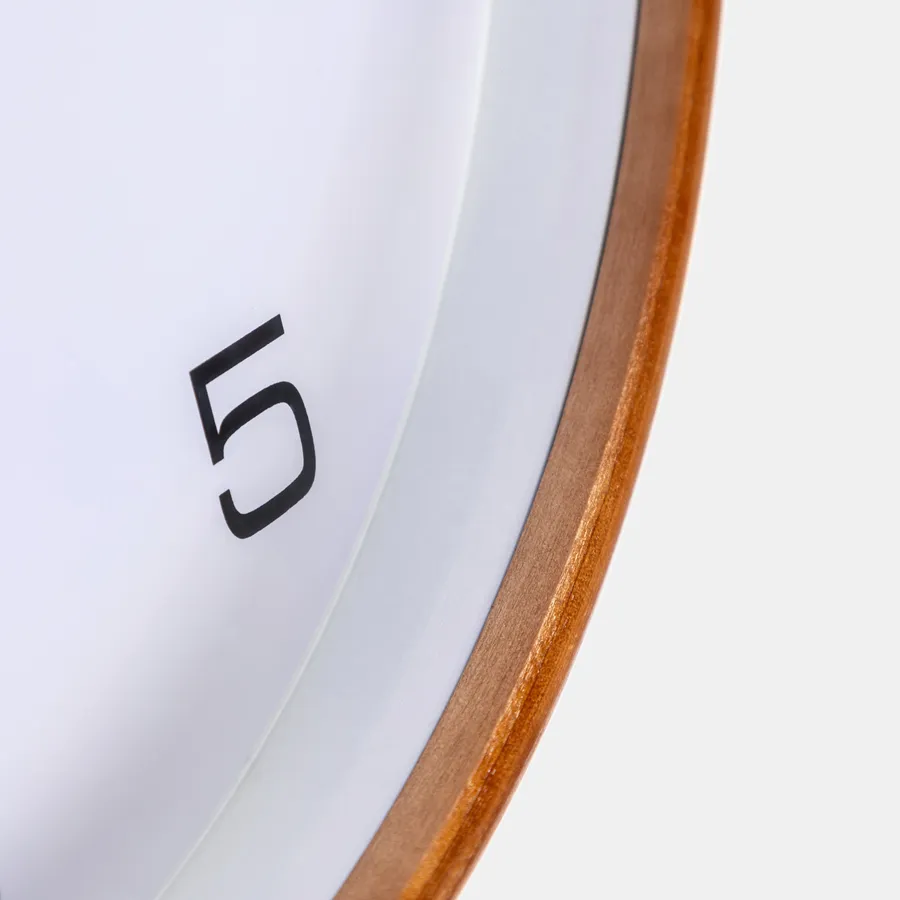 Orologio da parete marrone 35 cm in ferro e legno d'ulivo