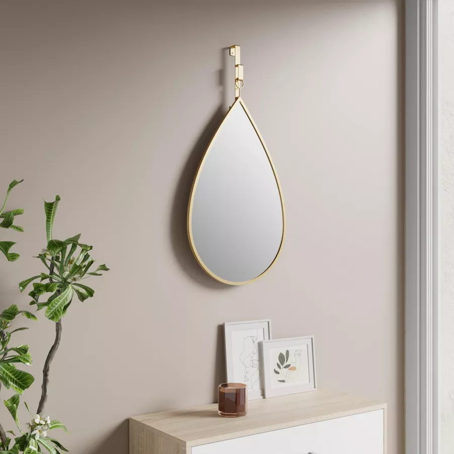 Specchio decorativo da parete con cornice oro - Tera