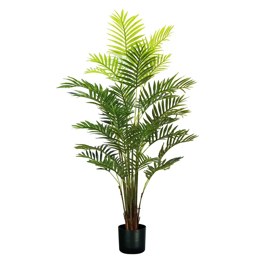 Pianta artificiale di palma areca 160 cm con 33 foglie in vaso
