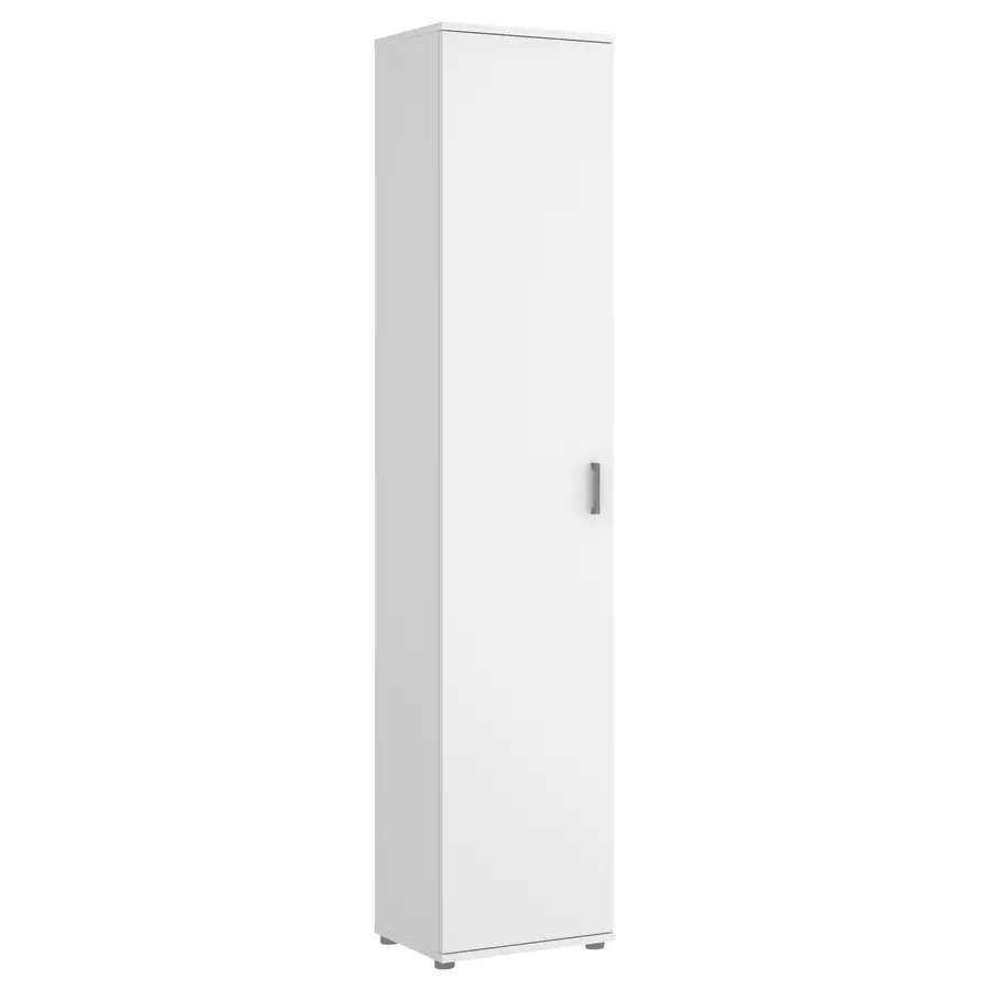 Mobile multiuso 39x190h cm in legno bianco con tre ripiani - Dagen