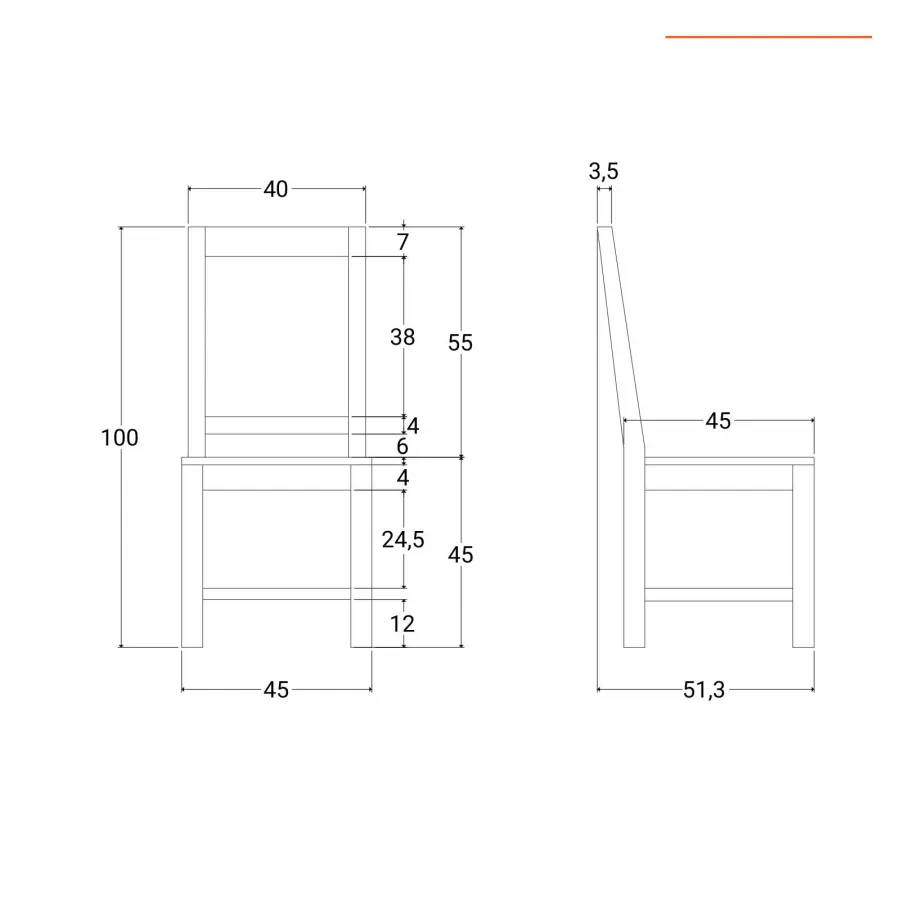 Sedia in legno massello di acacia con schienale alto scura - Sedute e Bauli  # India World Store