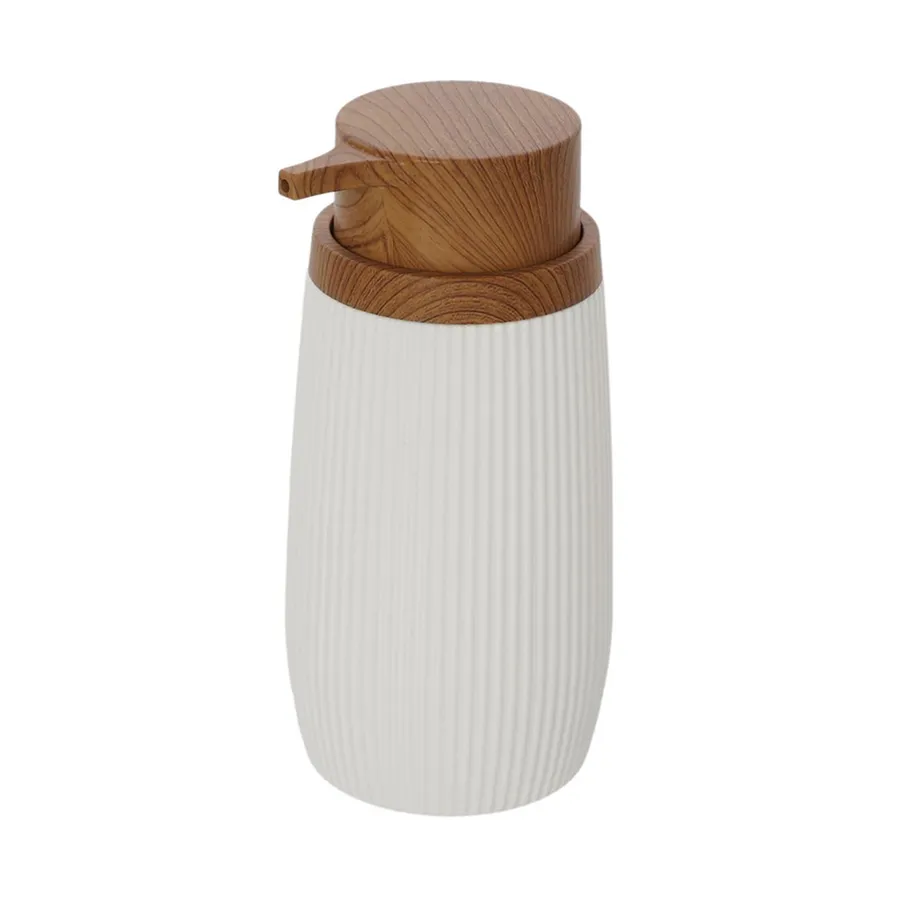 Spirella Dispenser per Sapone Liquido Tube Dispenser per lozioni in Ceramica con dosatore in ABS Nero Opaco capacità 300 ML (xH): 7 x 16 cm - Nero Opaco