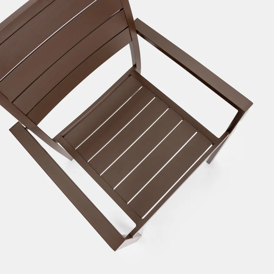 Outsunny Set 4 Sedie in Plastica da Giardino Impilabili con Braccioli Nero