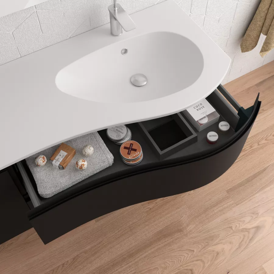 Coppia appendini bagno goccia nero