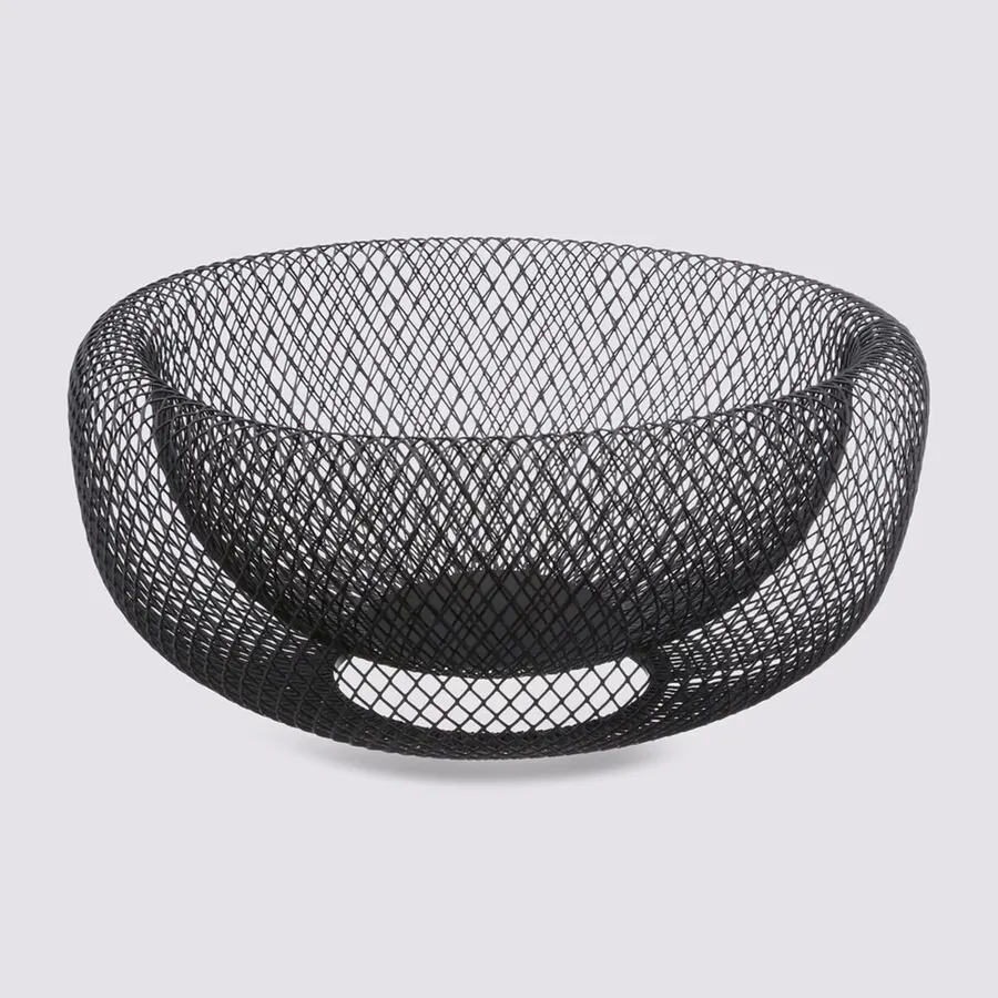 Centrotavola Portafrutta Relaxdays In Metallo Nero - 18x24 Cm, Design Moderno - Foto 4