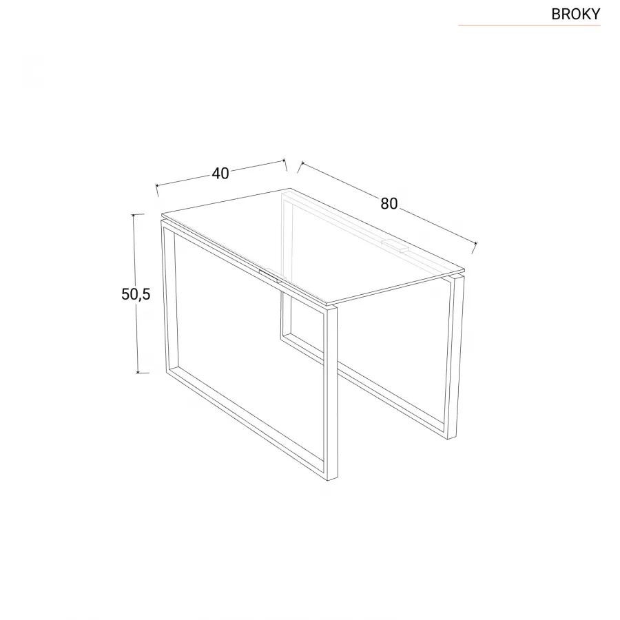 Set 2 tavolini con piano in vetro temperato 8 mm e gambe cromo - Broky