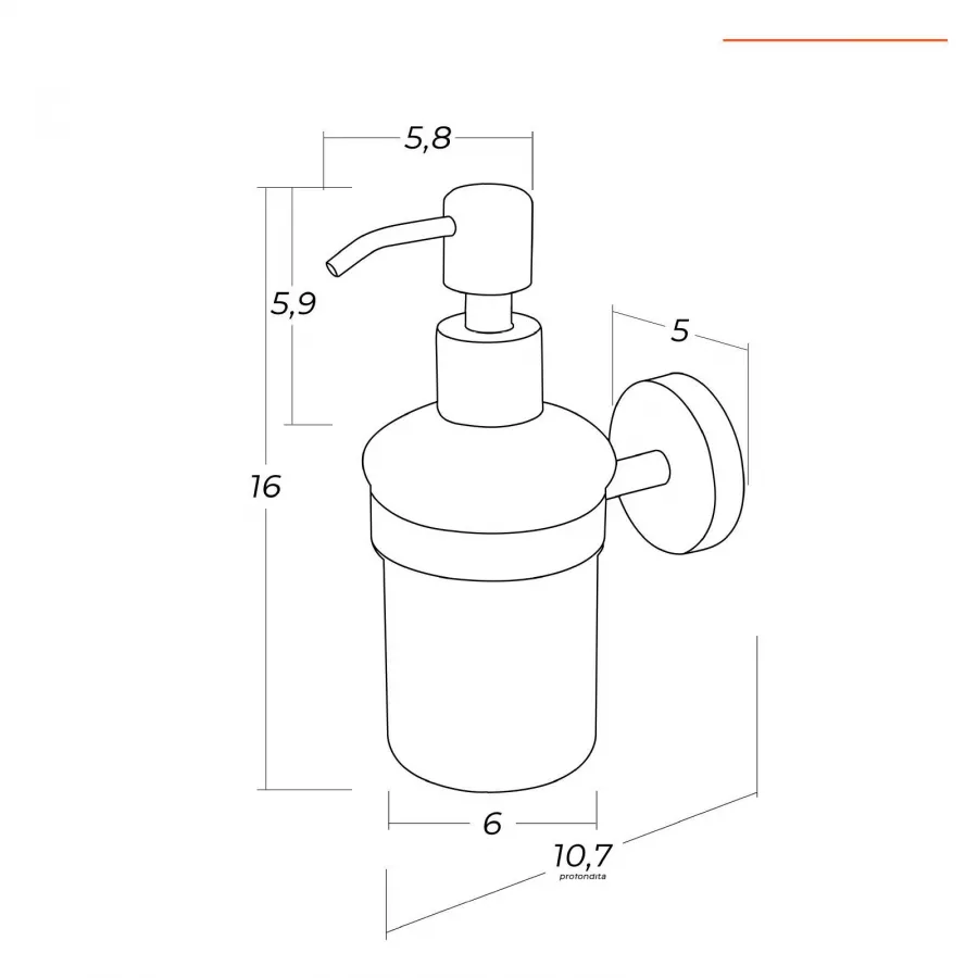 Dispenser sapone - elegante - dispenser da muro - 900