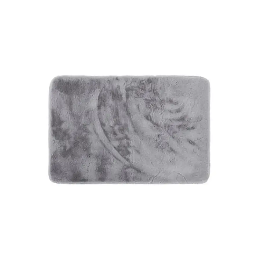 Tappeto in poliestere 40 x 60 cm con antiscivolo in gomma grigio - Serie  Cloud