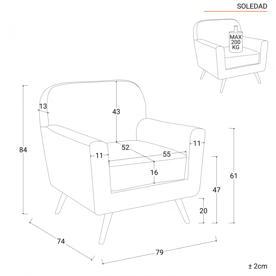 Watson Poltroncina da pranzo - Grigio tortora - gambe cromate