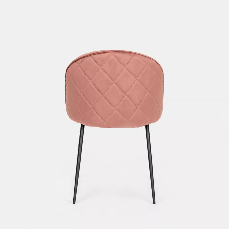 Poltrona + pouf Georgie Velluto Rosa