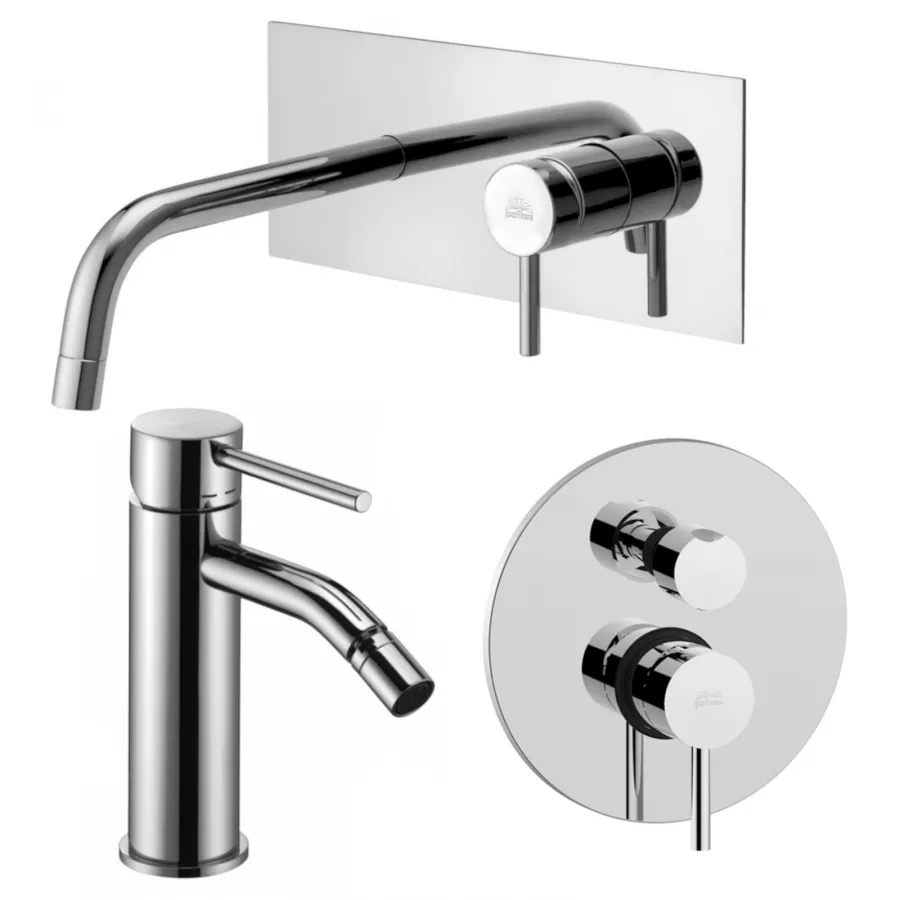 Set Miscelatore Incasso Lavabo Acciaio Inox 12,3cm Con Bidet Ed Incasso ...