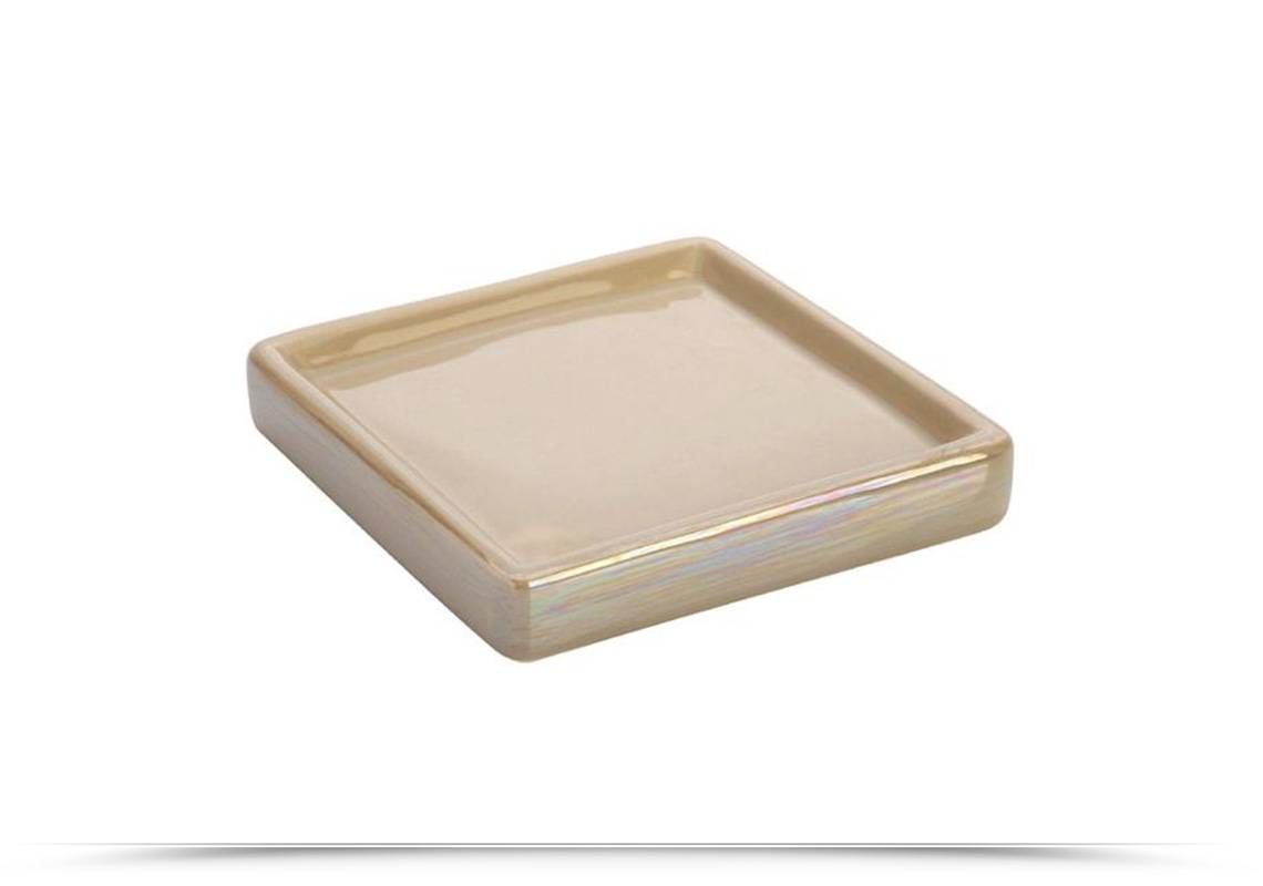 Set di 4 accessori bagno ceramica oro CUMANA