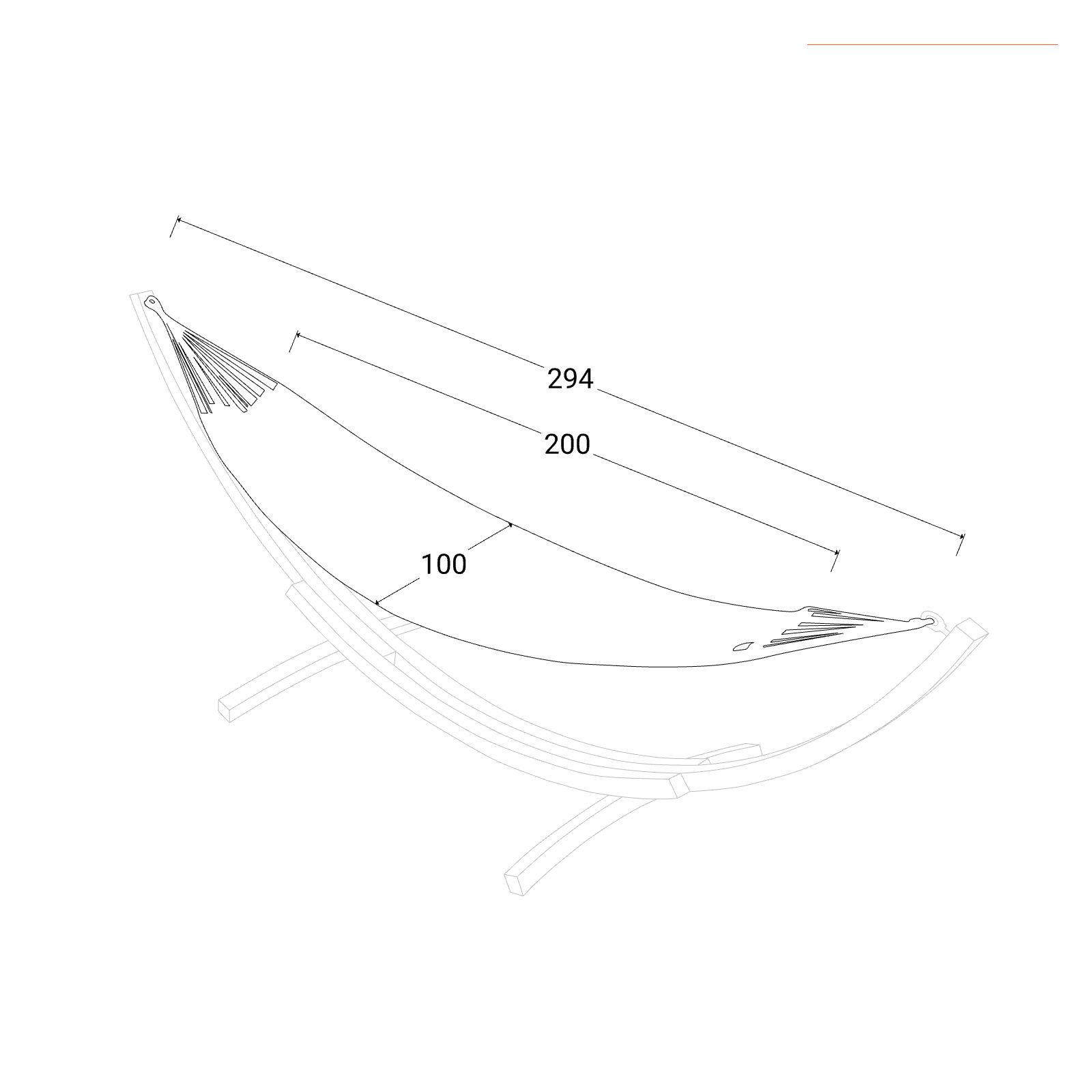 Amaca da giardino 100x200 cm in policotone a righe azzurre con sacca