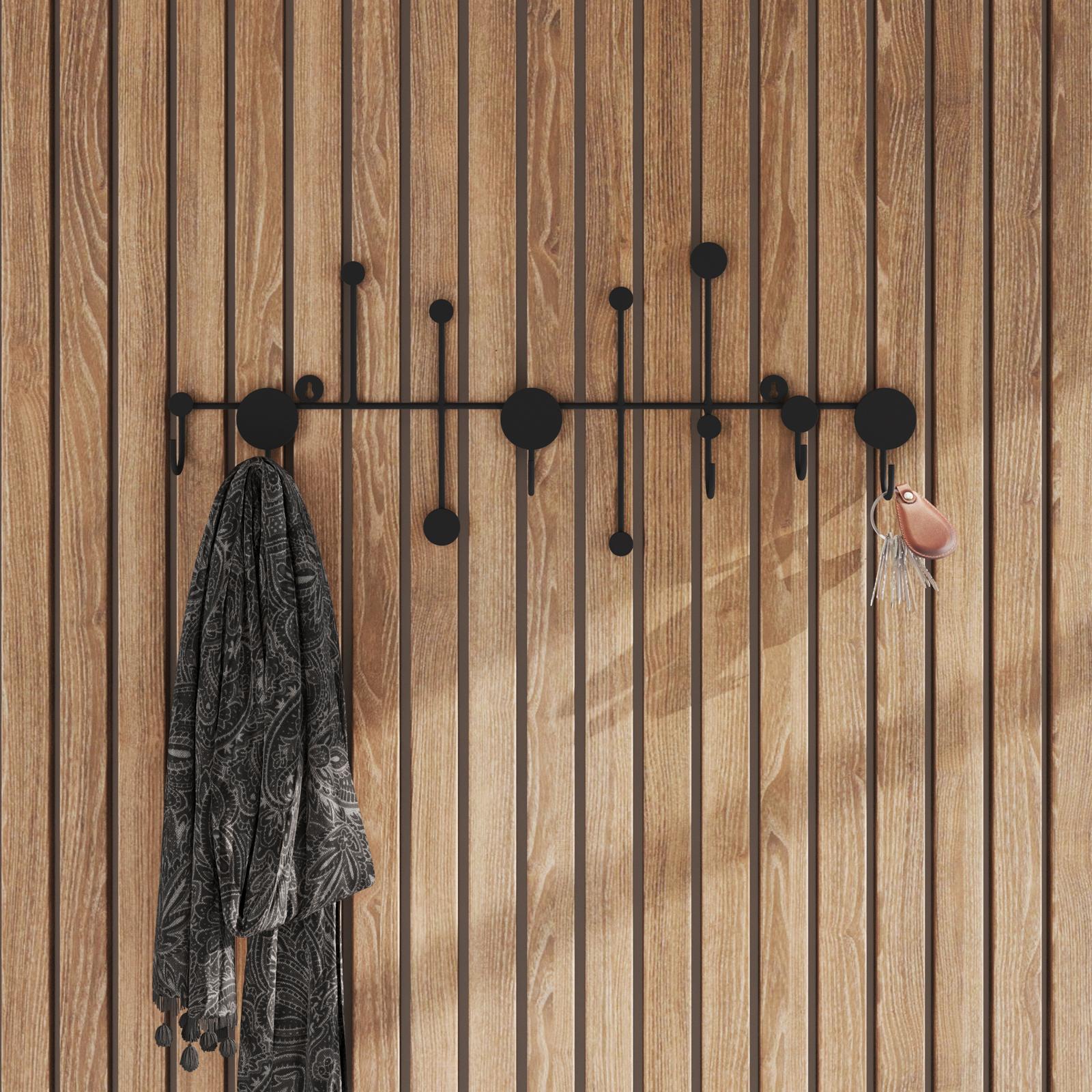 2x Appendiabiti Porta 5/15 Ganci Rack Cappello Appendiabiti Da Parete - Foto 5