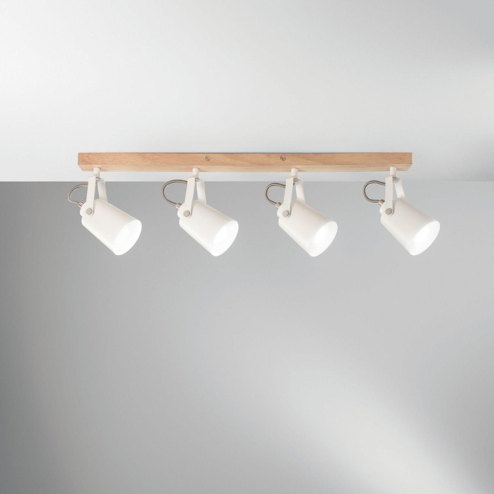 Lampada a terra h219 cm metallo bianco e luci orientabili