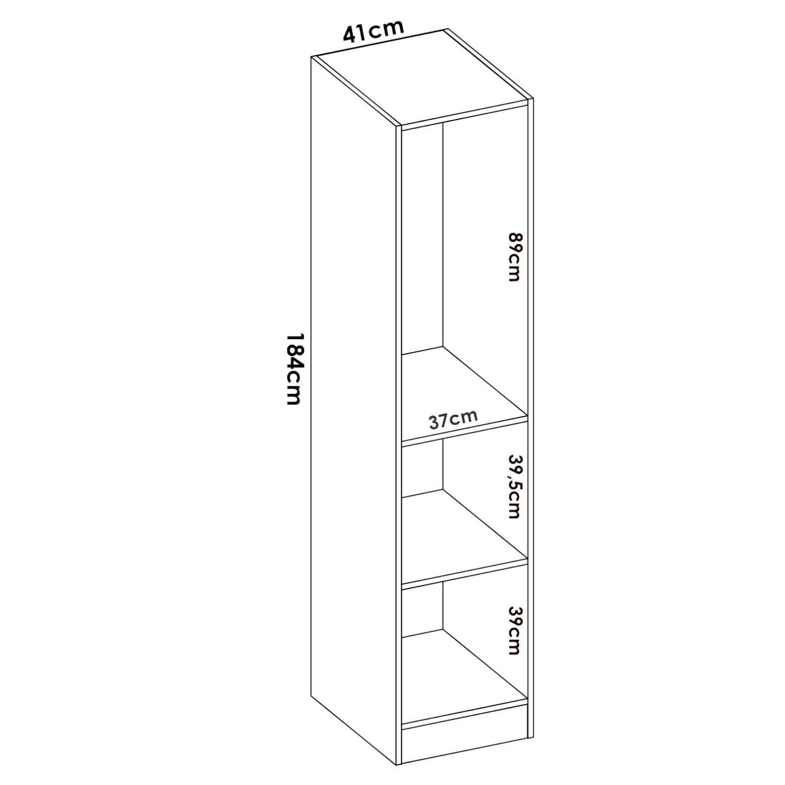 Armadio 41x184 h cm con barra appendiabiti e anta in legno bianco - Axel