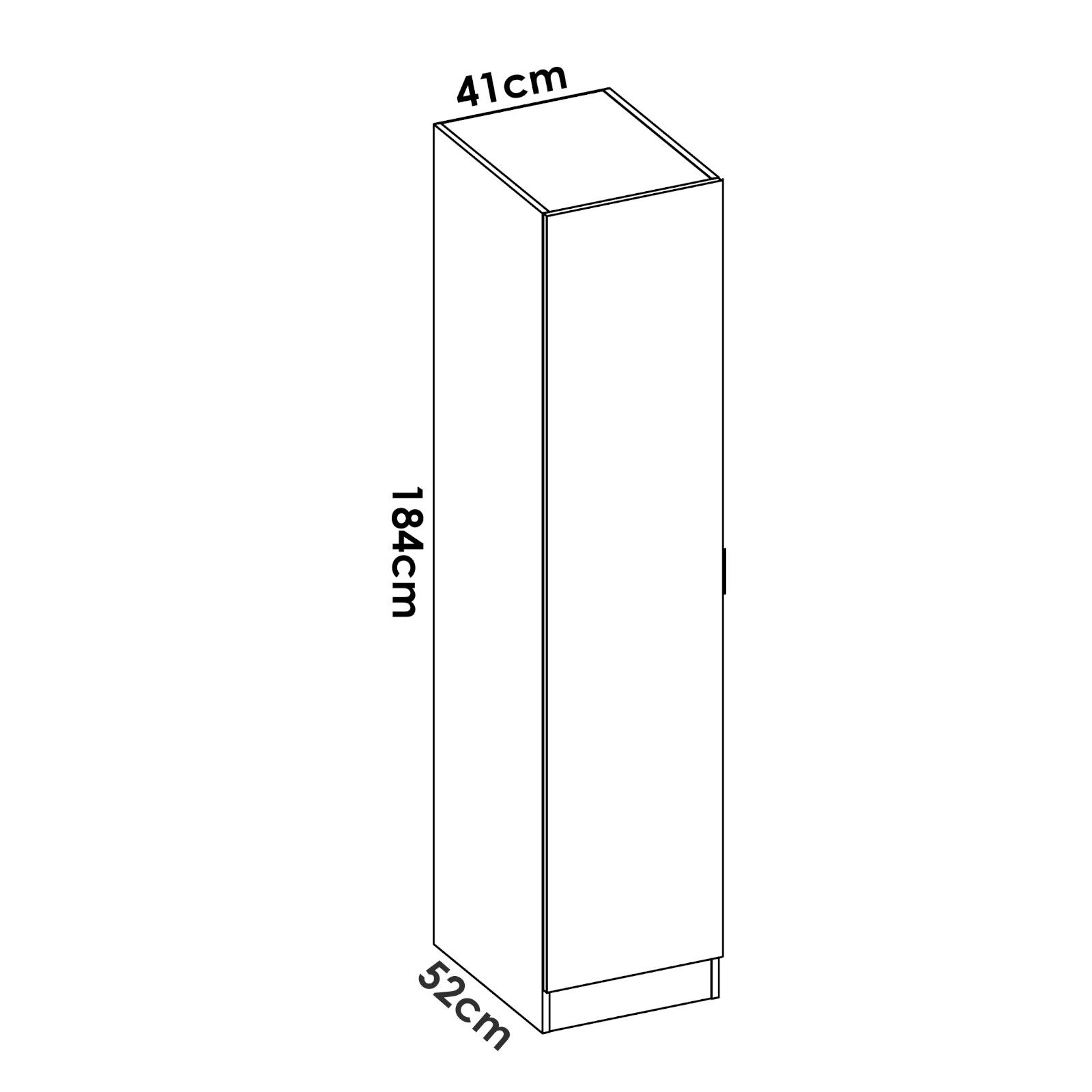 Armadio angolare 133x184 h cm con barra appendiabiti e vani in legno bianco  - Axel