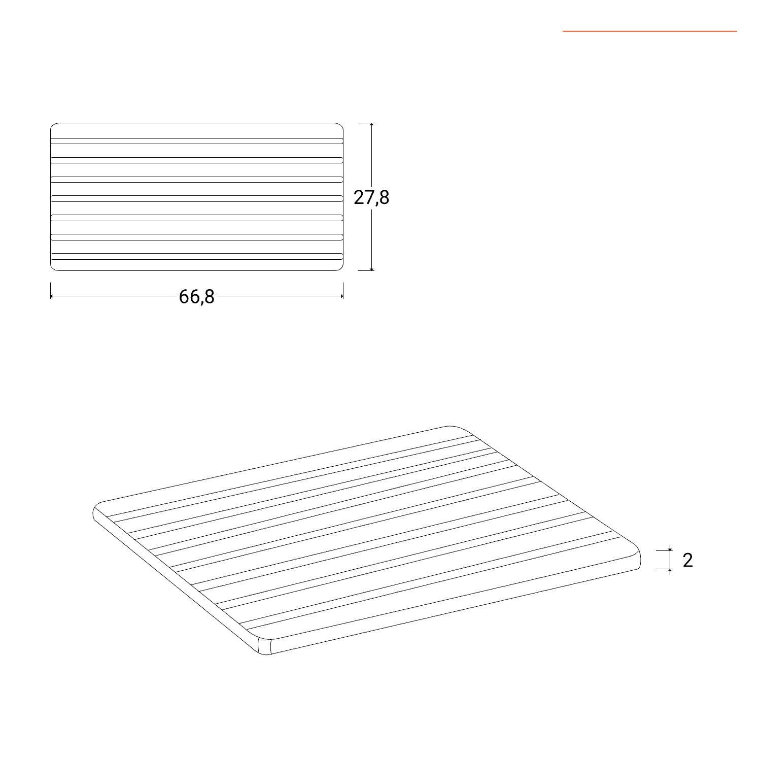 Asse lavapanni per lavatoio 75x60 cm in legno di pino