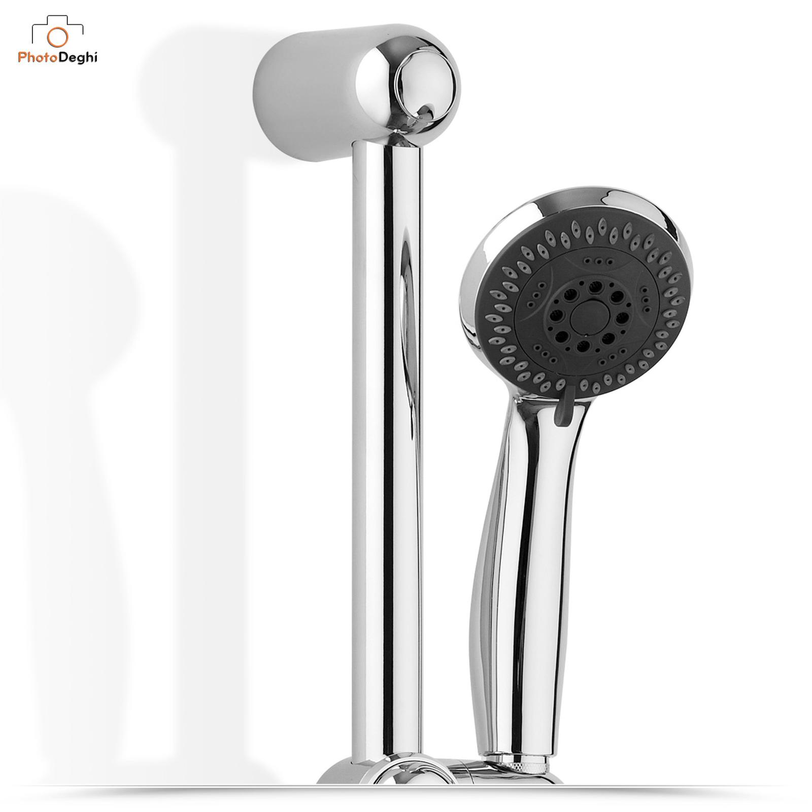 Asta Doccia Regolabile In Acciaio Inox - 68 Cm, Nero Opaco, Con Supporto Soffione Saliscendi - Foto 9