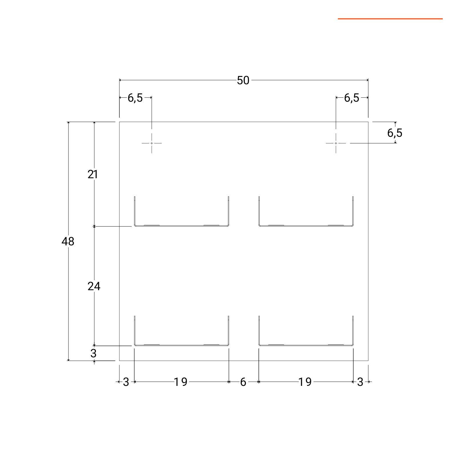 Kit boiserie assemblato quadrato cm 50 x cm 50 colore bianco