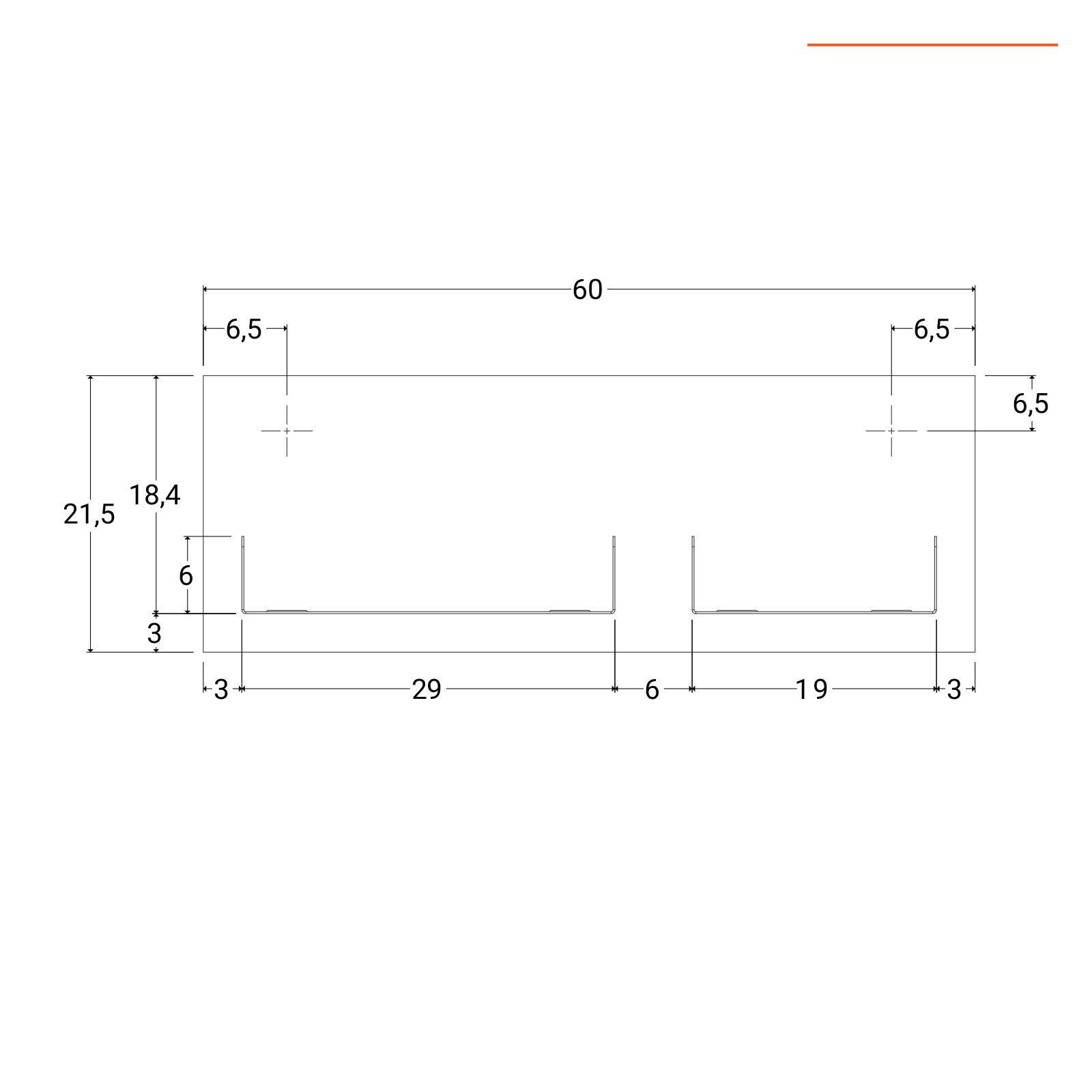 Boiserie 60x22 cm in legno eucalipto e due mensole in metallo nero opaco