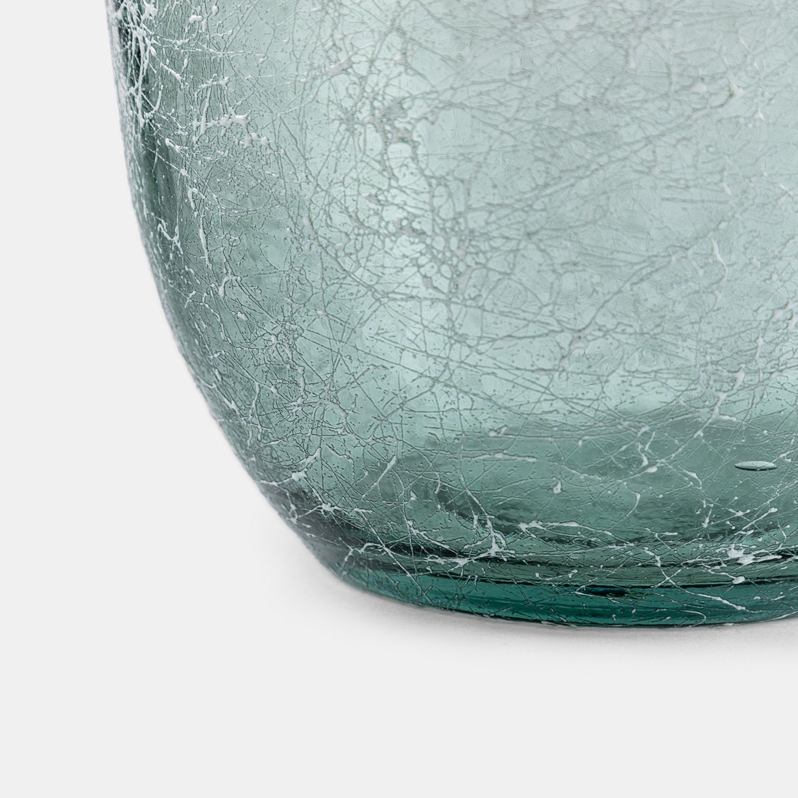 Bottiglia decorativa h 45 cm in vetro riciclato verde acqua - Debla