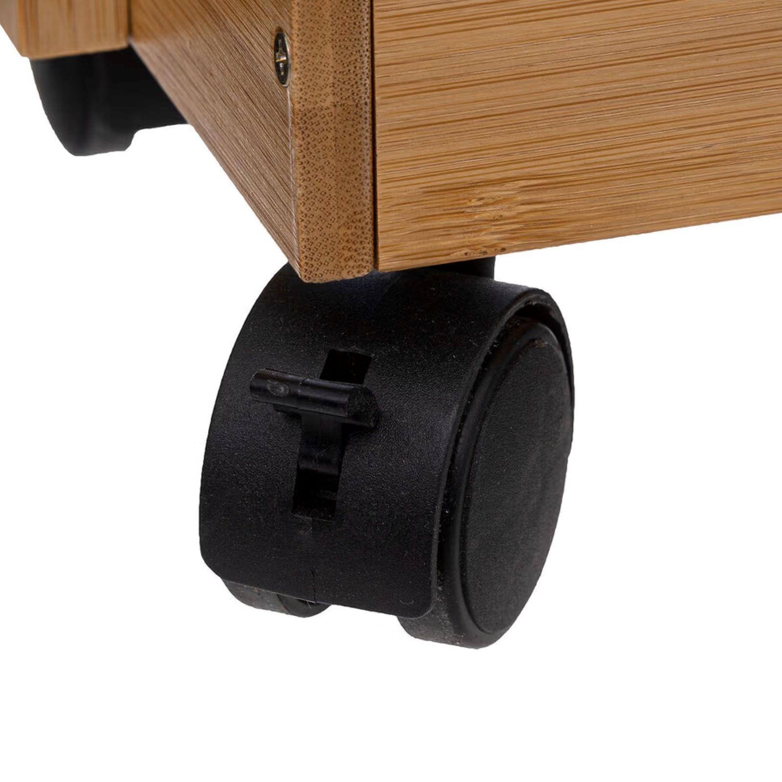Carrello Cucina 4 Ripiani In Bamb&ugrave; - Sottile E Multiuso Con Ruote Bloccabili, Ideale Per Spazi Angusti