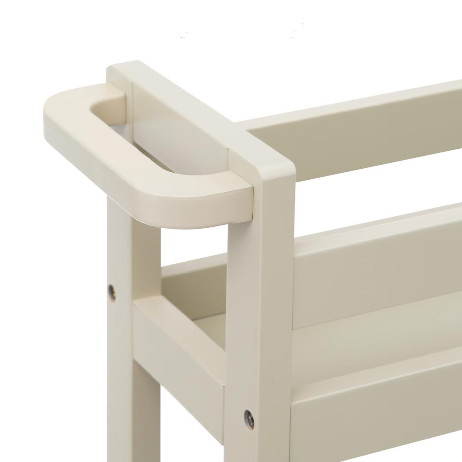 Floordirekt Carrello da cucina Vigo con ruote girevoli e 3 ripiani, carrello da servizio, carrello multiuso – 75 x 35 x 93 cm, per cucina, bagno e ufficio