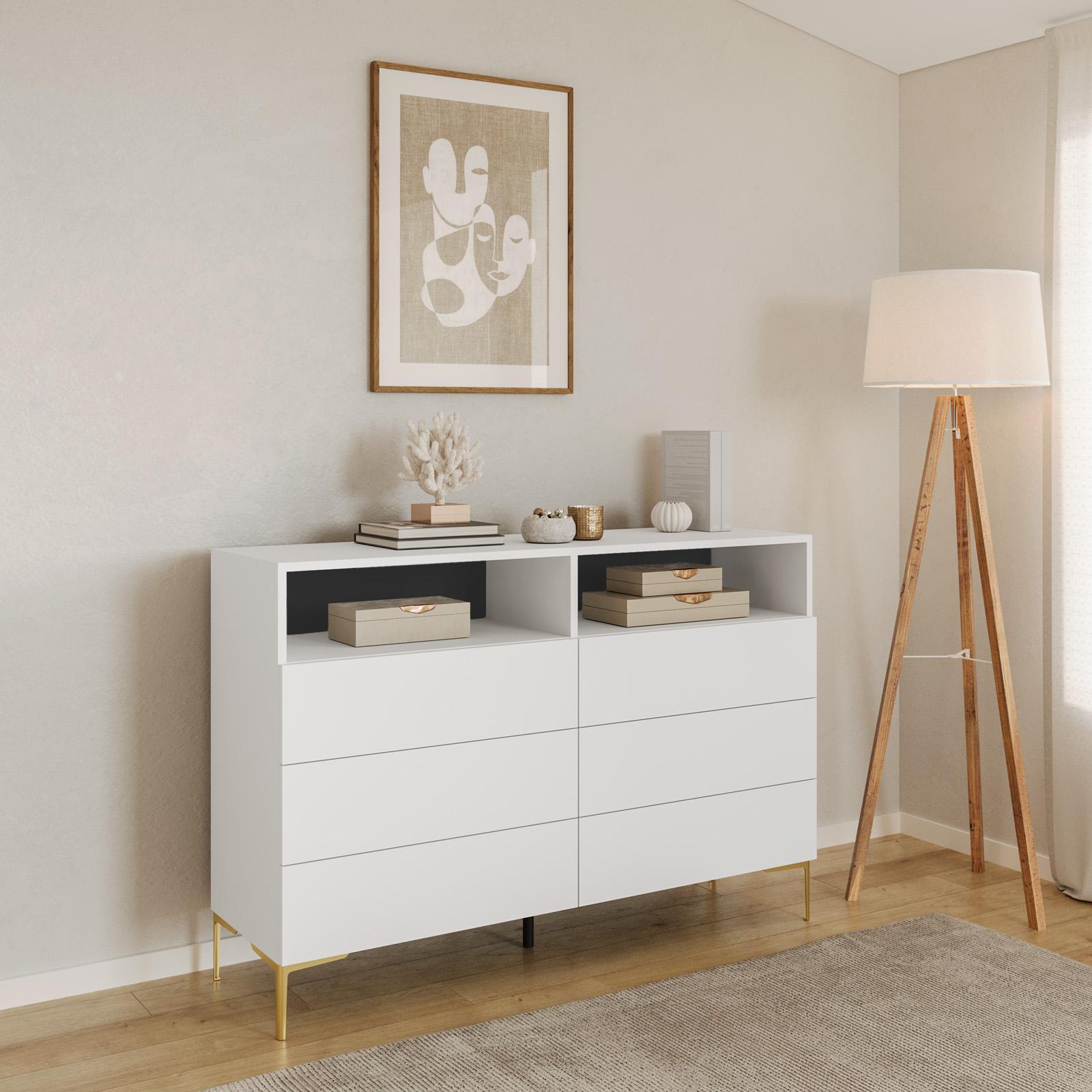 BASE PORTALAVABO CON LAVABO ASYA BIANCO OPACO 3 CASSETTI SOFT CLOSE - Foto 5