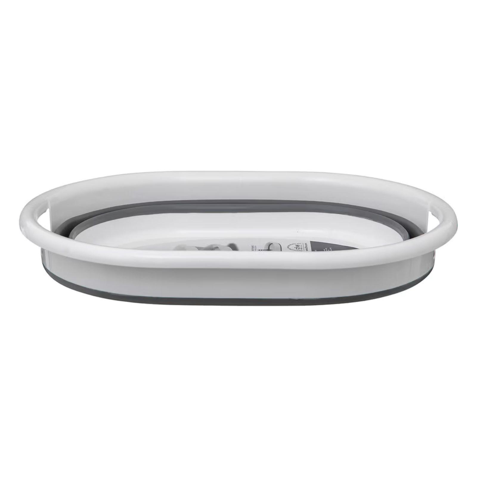 Grande cesto portaoggetti rettangolare, 3 pezzi, contenitori pieghevoli in tessuto, organizer pieghevole in tela per armadio, mensole, bagno, asciugamani, giocattoli (41 x 31 x 21 cm, grigio bianco