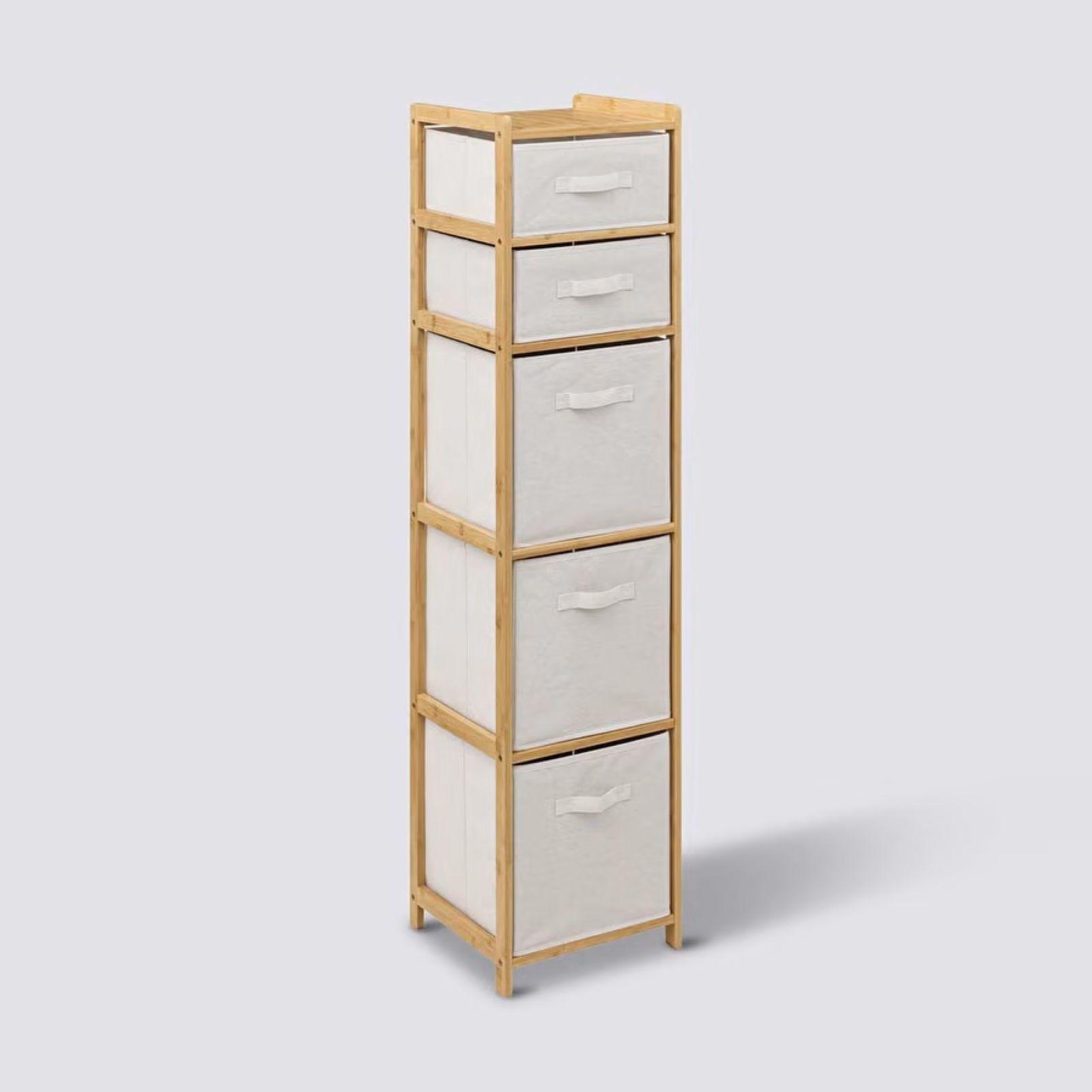 Divisori per Cassetti Organizer da Cucina in Bambù Set di 6 - Con Molla Regolabile ed Espandibile Organizer per Cassetti - Ideale per Cucina, Camera da Letto, Cassettiera e Armadio (30-43cm