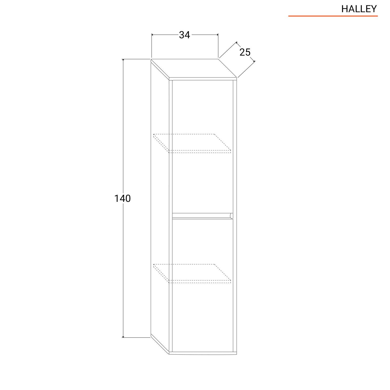 Mobile a Colonna da Bagno 25 cm in MDF H160 Vorich Columm Bianca