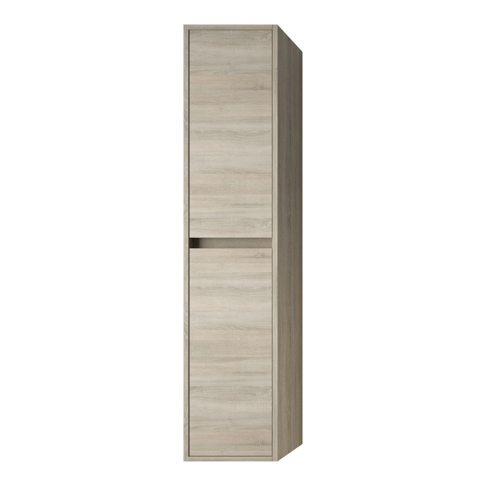 Colonna bagno sospesa altezza 140 cm rovere scuro reversibile mod