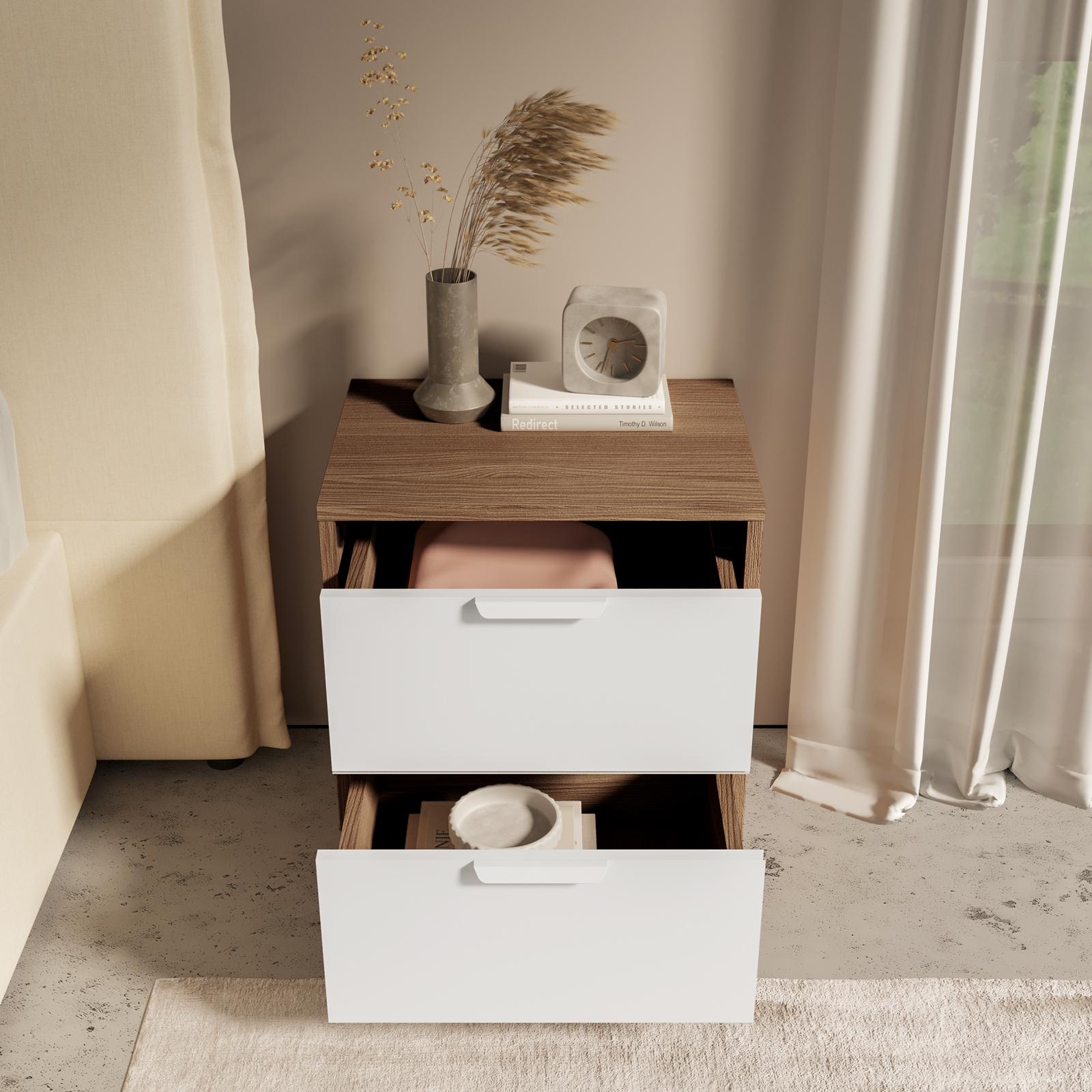 Comodino Josefine AC Design Furniture – Bianco Lucido Con Cassetto