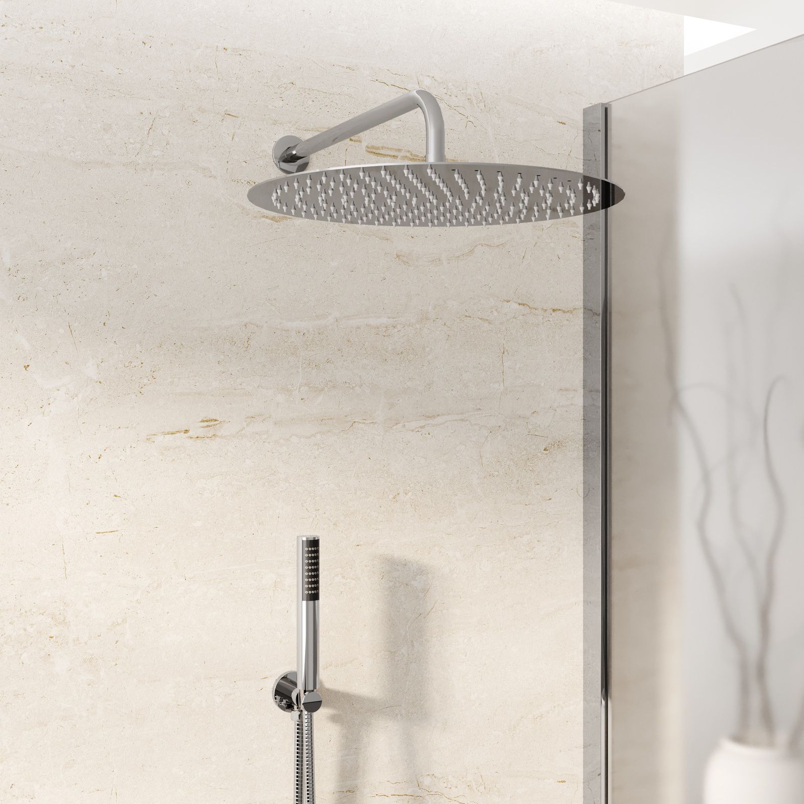 Soffione doccia universale regolabile a 3 modalità doccetta ad alta  pressione accessori per il bagno set doccia con tubo flessibile per doccia
