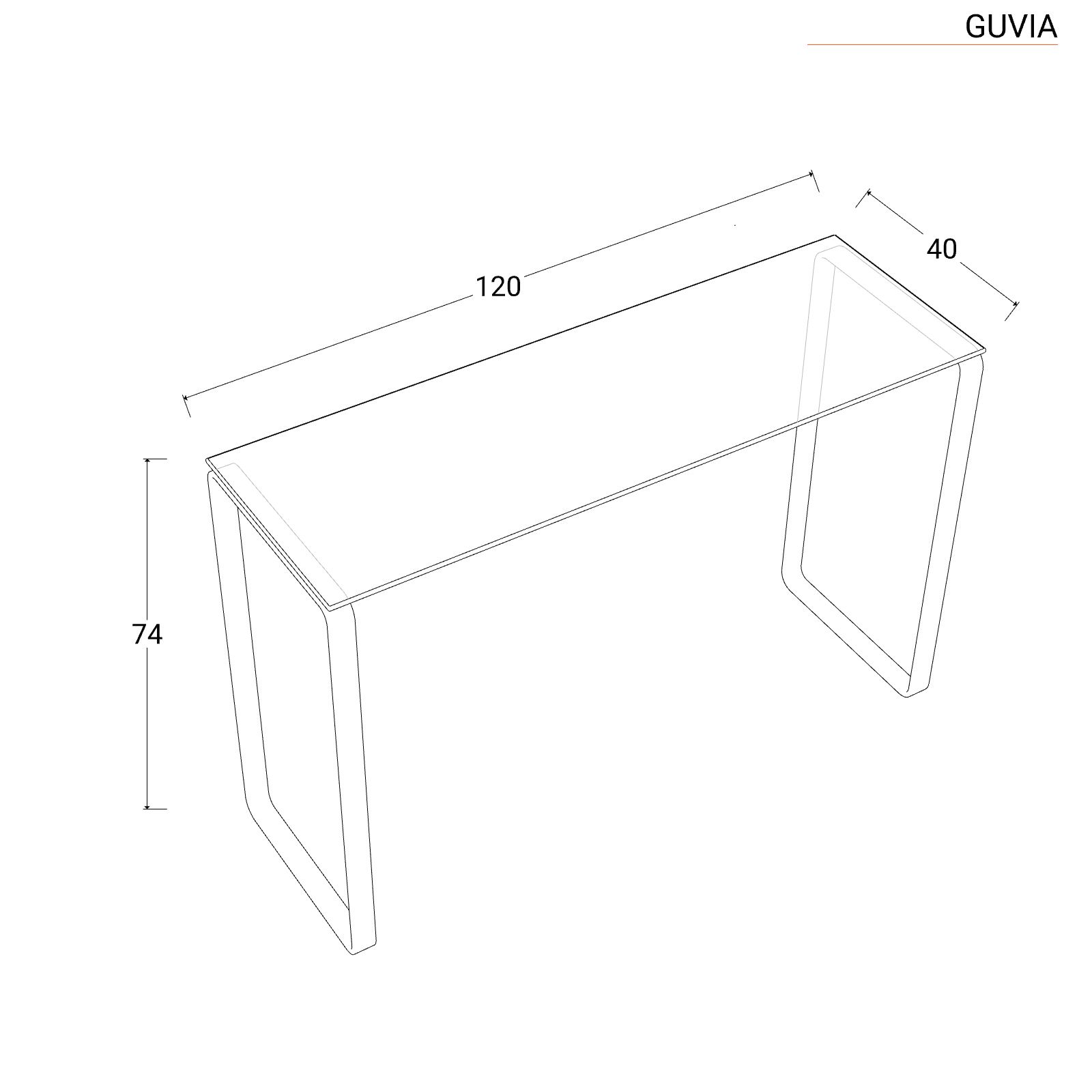 DEGHI MOBILIO Consolle 140X55 Cm Con Barra In Metallo Con Piano In