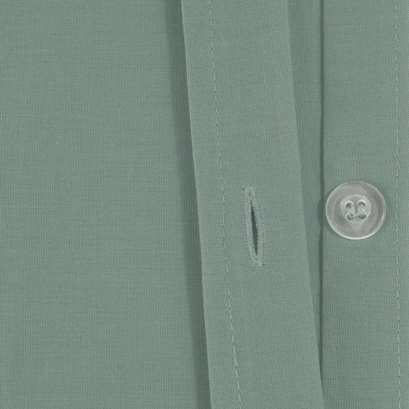 Copripiumino Verde Prado 240x220 Cm – 100% Cotone Percalle, Set Con 2 Federe, Chiusura A Bottoni, Per Letto 140x200