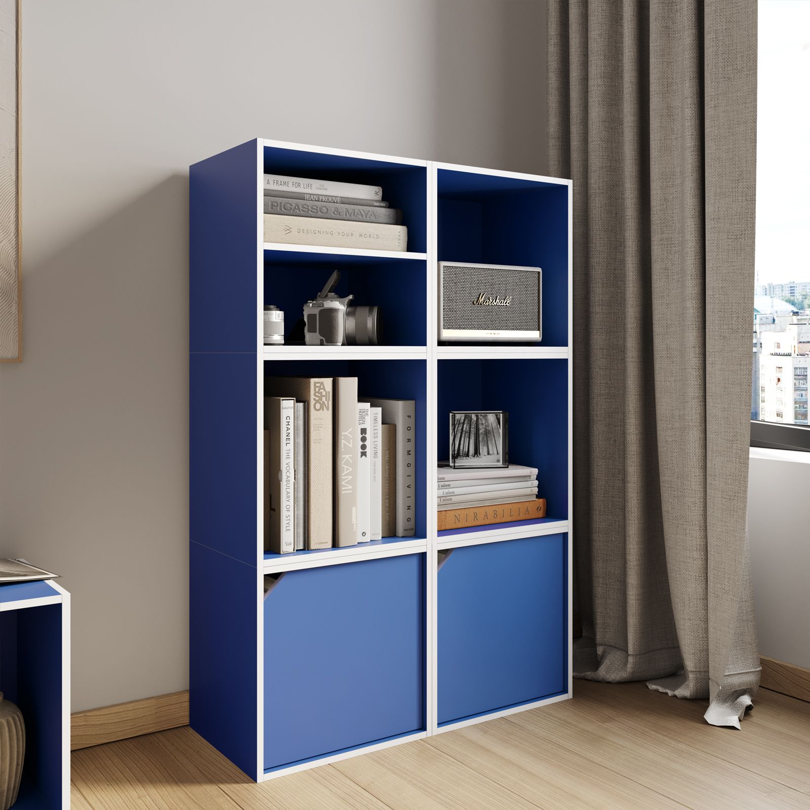 Cubo pensile con anta cameretta Maya Gihome ® blu