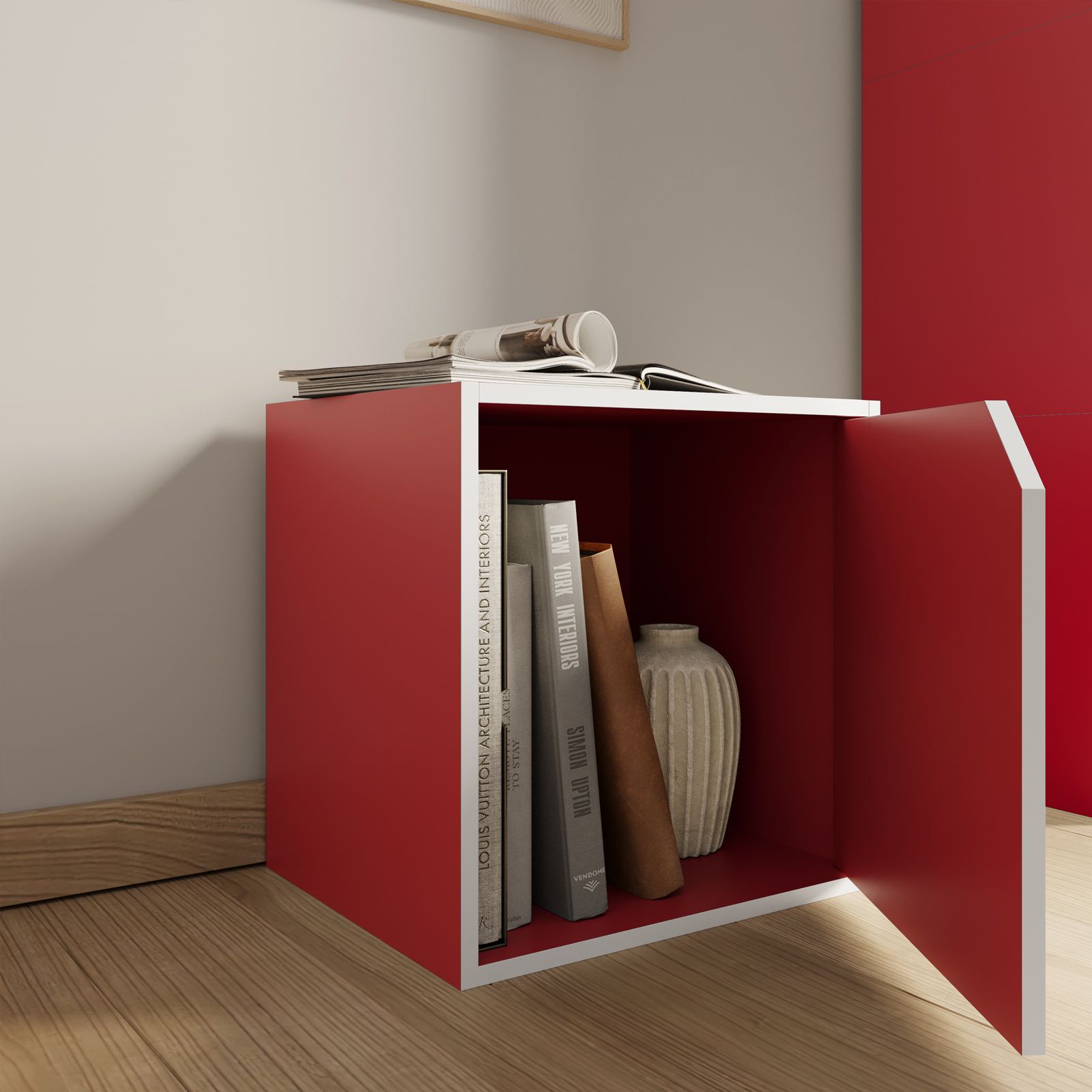 Cubo modulare con anta rosso - Puzzle