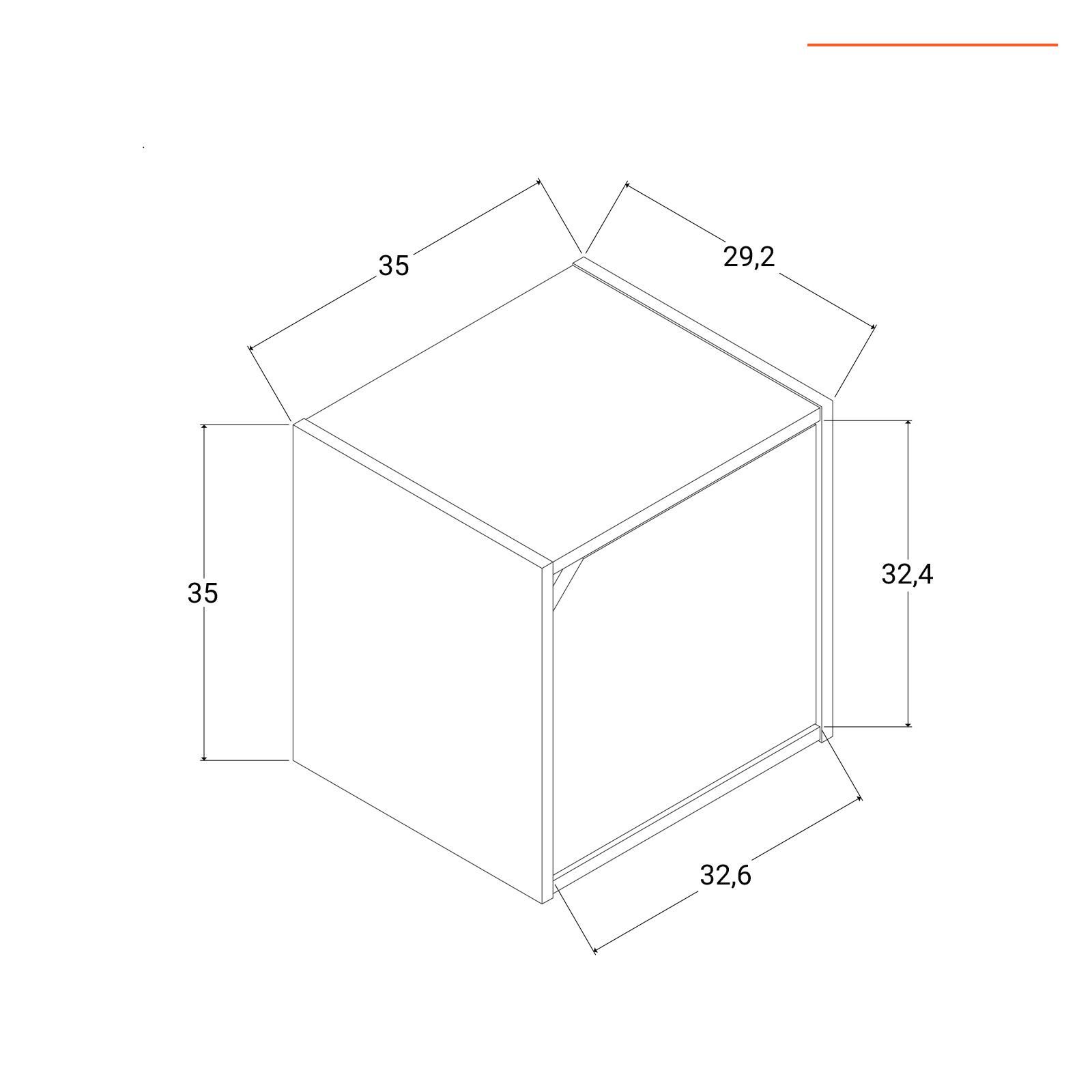 DEGHI MOBILIO Cubo Modulare Con Anta Rovere Scuro - Puzzle