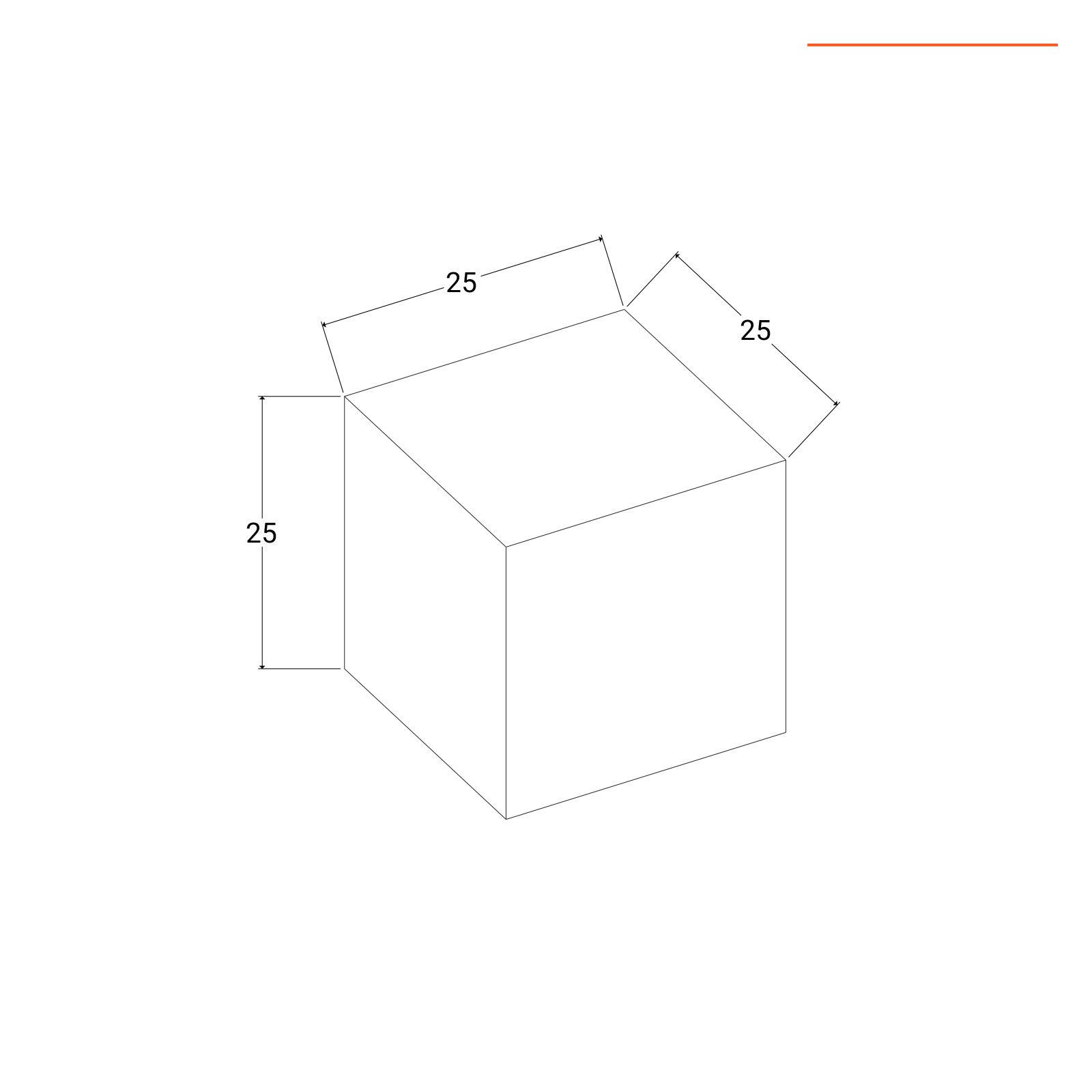 Cubo multiuso 25 cm in polietilene bianco trasparente