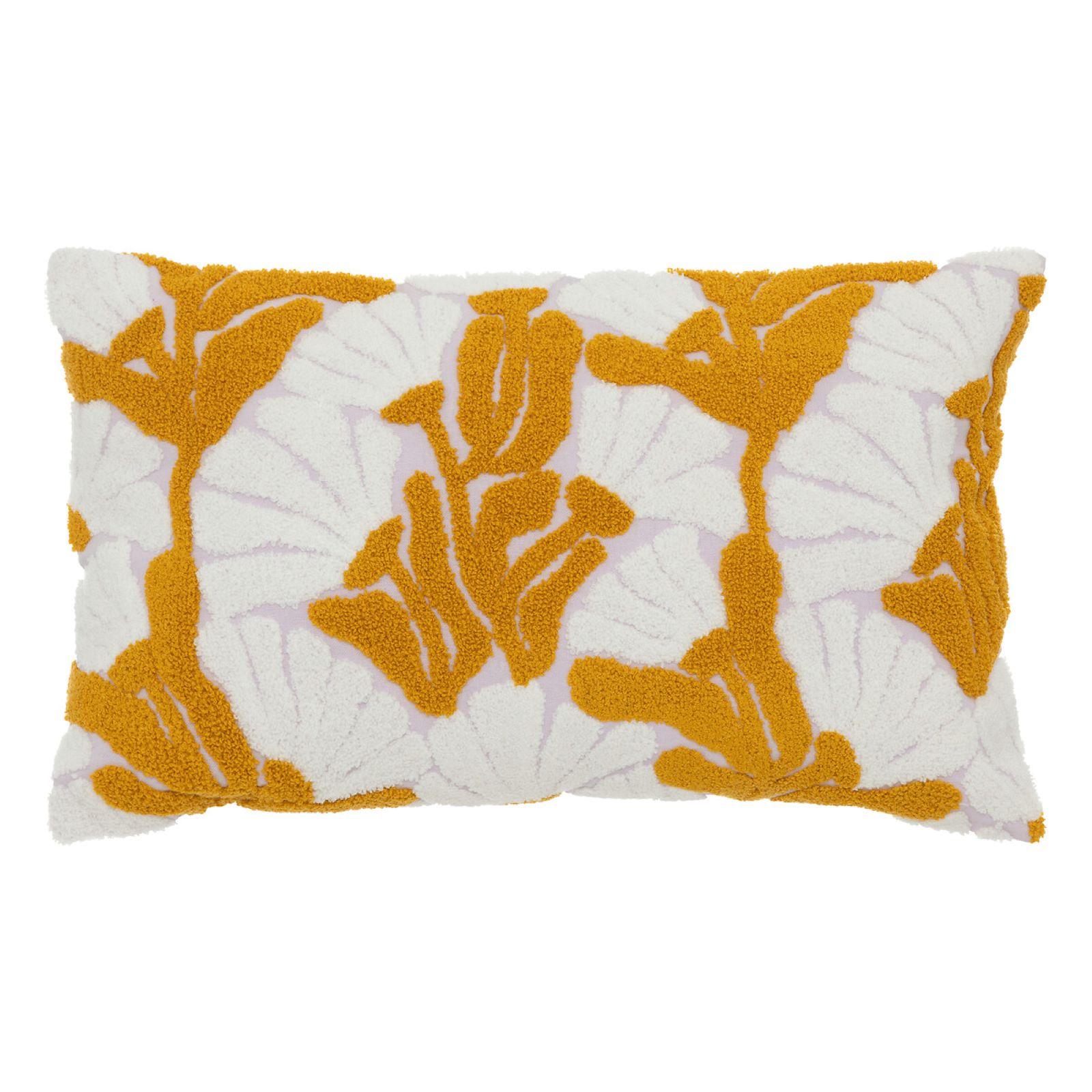 Cuscino Rotondo Creative Co-Op In Cotone Con Ricamo Fiocco Di Neve E Perline, Diametro 40,6 Cm, Multicolore Invernale
