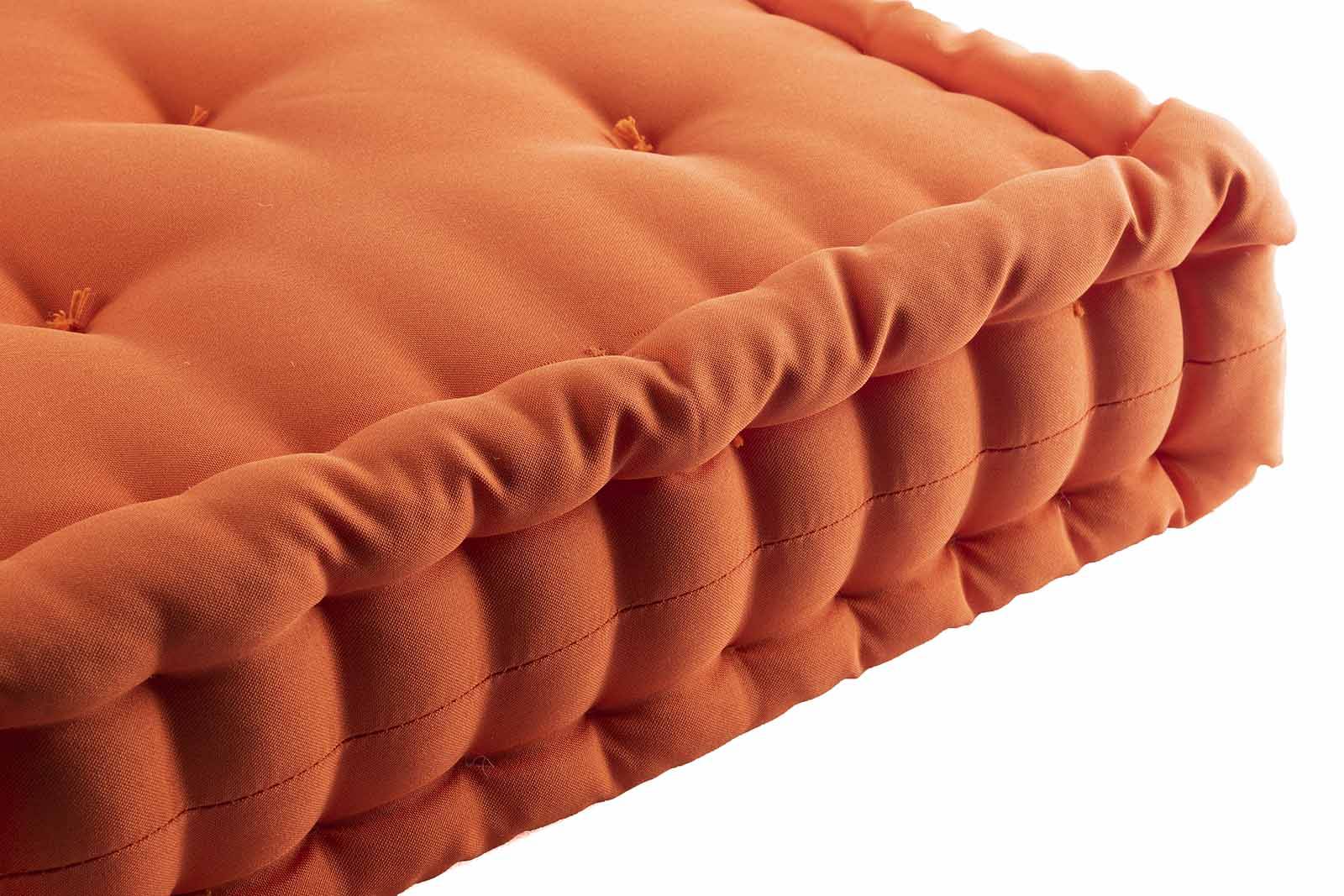 Cuscino da pavimento o panca 40x40 cm in poliestere arancione